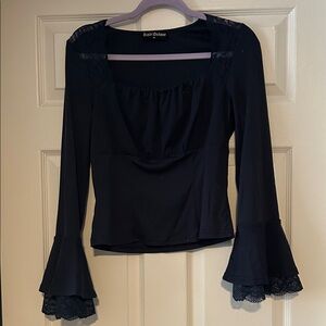 Elegant Black Lace Blouse